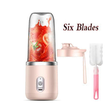 Load image into Gallery viewer, Portable Juicer Blender 300ml Electric Fruit Juicer USB Charging Lemon Orange Fruit Juicing Cup Smoothie Blender Machine Electric Fruit Juicer USB Charging Lemon Orange Fruit Juicing Cup Smoothie Blender Machine