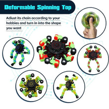 Load image into Gallery viewer, 4PCS Glow-in-the-Dark Fidget Spinners – Deformable Robot Sensory Toys for Kids & Adults | Stress Relief Fingertip Gyro Party Favors