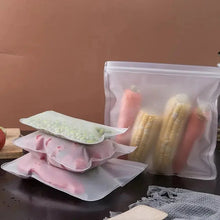 Load image into Gallery viewer, Reusable Silicone Food Storage Bags – Leakproof Zip Containers