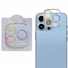 Load image into Gallery viewer, Glitter Camera Protector Film For iPhone 13 12 Mini 13 Pro Max Clear Lens Protective Glass for iphone 14 12pro 13pro Back Cover Camera Protection Scratch-Resistant Bubble-Free Military Standard Ultra Clear 9H Hardness Camera Protection iPhone