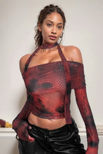 Load image into Gallery viewer, Kliou Fashion Print Stylish Upper Clothes Long Sleeves T-shirt