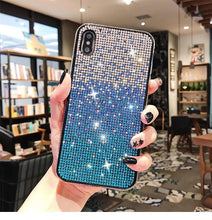 Load image into Gallery viewer, Luxury Shiny Glitter Diamond Phone Case For iPhone 14 13 12 11 Pro Max X Xr Xs 7 8 Plus Fashion Glitter Sparkle Crystal Rhinestone Protective Cover With Soft Case For iPhone