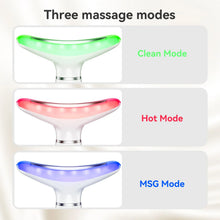 Load image into Gallery viewer, 3 in 1 EMS Neck Face Beauty Device with Thermal Neck Lifting Vibration LED Facial Massager Double Chin Remover Skin Care Tool