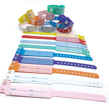 Load image into Gallery viewer, 100pcs Waterproof Soft PVC Medical Wristbands Writable Patient Identification Bracelets Vinyl Band for Healthcare