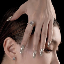 Load image into Gallery viewer, Anziw Rose Gold 5.0CT Wedding Ring 10x14mm Elliptical Big SONA Diamond Engagement Band Solid 925 Silver Luxury Women's Jewelry