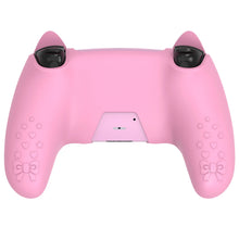 Load image into Gallery viewer, PlayVital Silicone Cover w/Joystick Caps and Sticker for ps5 Controller, for ps5 Charging Dock - Sweetheart Kitty Black