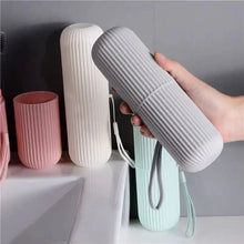 Load image into Gallery viewer, Portable Toothbrush & Toothpaste Holder β Travel Storage Organizer