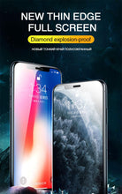Load image into Gallery viewer, 9D Full Cover Protective Glass For iphone 12 X XS XR 6 6S 7 8 Plus Tempered Film Iphone 14 11 13 Pro Max Screen Protector Glass Shatterproof Protection Easy Install Bubble Free Crystal Clear Protective Film