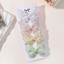 Load image into Gallery viewer, 4Pcs Candy Colored Hair Clips for Girls Cute Double-Layered Bows