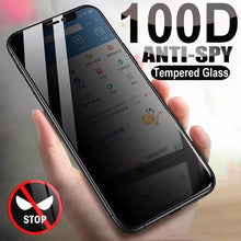 Load image into Gallery viewer, Anti-spy Protective Glass For Iphone 13 12 11 Pro Max 12mini Screen Protector For Iphone 6 14 7 8 Plus X Xr Xs Max Privacy Glass Matte Glass Black Privacy Screen Guard Screen Protector For Iphone