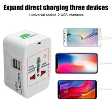 Load image into Gallery viewer, All-in-One International Plug Adapter ā Universal Travel Power Converter with 2 USB & Type-C Ports (AU/US/UK/EU)