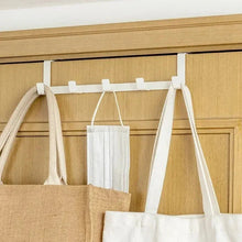 Load image into Gallery viewer, 5-Hook Over Door Organizer Rack - Heavy Duty Iron Bathroom Kitchen Coat Hanger for Home Storage