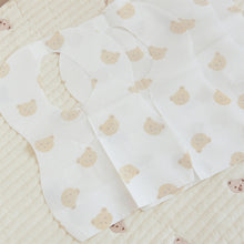 Load image into Gallery viewer, 50-Pack Disposable Bibs for Babies Aged 6 Months to 2 Years Cartoon Bear Feeding Bib for Boy Girl Non-woven Drool Towel