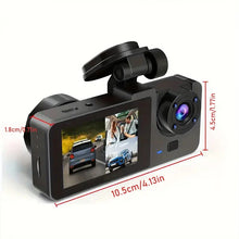 Load image into Gallery viewer, 3 Camera 1080P HD Dash Recorder 2.0-Inch IPS Screen Night Vision Recorder Large Wide Angle Cycle Recording