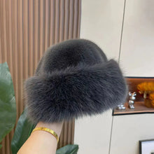 Load image into Gallery viewer, Hot Sale Fur Hat Women Warm Snow Ski Cap Female Faux Fox Fur Thick Warm Winter Hat Lady Windproof Russian Hat Ear Warmer Bonnet