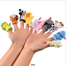 Load image into Gallery viewer, Cartoon Finger Puppets – 1/5/10pcs Plush Hand Dolls for Kids