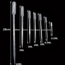 Load image into Gallery viewer, 100PCS 0.2 /0.5 /1 /2 /3 /5 /10mL Laboratory Pipette Plastic Disposable Graduated Container Liquid Dropper Equipment Straw