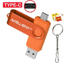 Load image into Gallery viewer, TYPE-C USB Flash Drive 128GB Real Capacity Pen Drive 64GB Free Key Chain Memory Stick Creative Business Gift Red U Disk Blue 32G