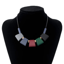 Load image into Gallery viewer, Women's Multi Color Acrylic Necklace Statement Necklaces & Pendants Colorful Maxi Geometric Fashion Jewelry for Women SP003