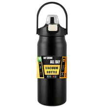 Load image into Gallery viewer, Stainless Steel Insulated Water Bottle with Straw (40oz) | Keeps Drinks Cold for 24 Hrs & Hot for 8 Hrs | Leakproof Vacuum Flask for Sports & Travel