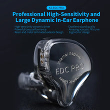 Load image into Gallery viewer, NEW KZ EDC PRO HIFI Best In-ear Wired Earphone Large Dynamic Drivers Monitor Headphone with Detachable Audio Cable