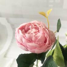 Load image into Gallery viewer, 30cm Rose Pink Silk Peony Artificial Flowers Bouquet 5 Big Head and 4 Bud Cheap Fake Flowers for Home Wedding Decoration indoor