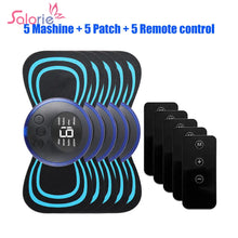 Load image into Gallery viewer, 5pcs set Neck Back Massager Sticker EMS Pulse Mini Electric Massage for Shoulder Leg Cervical Body Muscle Stimulator Relief Pain