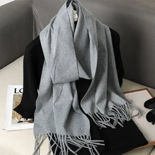 Load image into Gallery viewer, 62-Color Winter Cashmere Scarf – Warm Tassel Pashmina Wrap for Women
