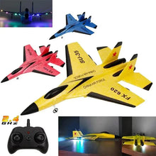 Load image into Gallery viewer, SU35 RC Plane FX620 FX820 2.4G Remote Control Flying Model Glider Airplane With LED Lights Aircraft Foam Toys For Children Gifts