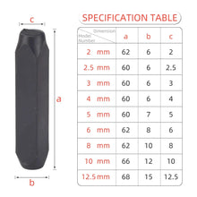 Load image into Gallery viewer, Letter & Number Stamp Punch Set - Hardened Steel for Metal, Wood, Leather (A-Z, 0-9)