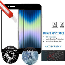 Load image into Gallery viewer, 3PCS Full Cover Tempered Glass For iPhone SE 2022 2020 7 8 Plus Screen Protector Black Edge On iPhone SE3 SE2 Protective Glass Anti Fingerprint Film Screen Protector for iPhone