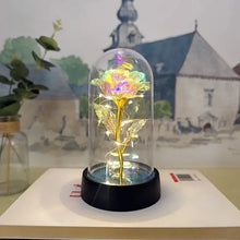 Load image into Gallery viewer, Artificial Rose Flowers Valentines Day Gift for Girlfriend Eternal Rose LED Light Foil Flower Wedding Decor Christmas Gifts