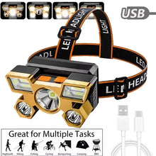 Load image into Gallery viewer, Powerful Rechargeable Head Flashlight for Fishing Led Headlamp Nitecore Camping Headlights Hunting Torch Hiking Front Lanterns