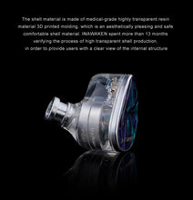 Load image into Gallery viewer, INAWAKEN DAWN Ms Purple-Gold Diaphragm Dynamic Driver IEM Headphones with OFC Shielded Cable for Audiophiles Musicians