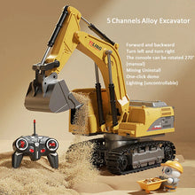 Load image into Gallery viewer, Alloy Remote Control Excavator Toy Car with Lights Sound Effect Electric Excavator Automobile Engineering Vehicle Children Gifts