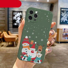 Load image into Gallery viewer, Christmas Pattern Design Red Silicone Phone Cover Anti-Scratch Soft Slim Bumper Shockproof Protective Case Shockproof Phone Case For iPhone 13 14 Pro Max Merry Christmas Candy Silicone Bumper Cover