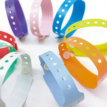 Load image into Gallery viewer, 100pcs Waterproof Soft PVC Medical Wristbands Writable Patient Identification Bracelets Vinyl Band for Healthcare