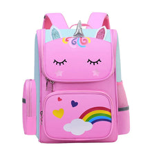 Load image into Gallery viewer, Kid Unicorn Backpack for Girls – Rainbow Eyes Waterproof School Bag