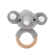 Load image into Gallery viewer, Crochet Animal Rattle Baby Toy Montessori Teether