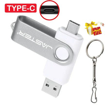 Load image into Gallery viewer, TYPE-C USB Flash Drive 128GB Real Capacity Pen Drive 64GB Free Key Chain Memory Stick Creative Business Gift Red U Disk Blue 32G