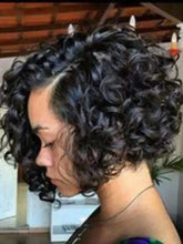 Load image into Gallery viewer, Short Curly Black Wigs for Women Synthetic Natural Wavy Costume Cosplay Party Wig