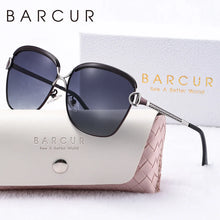 Load image into Gallery viewer, BARCUR Sunglasses Women’s Fashion Polarized Metal Frame Sunglasses UV400 Protection Multi-Color Options Trendy Square Sunglasses with Exquisite White Gift Box for Summer Parties Travel & Outdoor Events