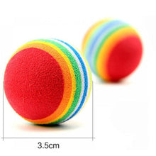 Load image into Gallery viewer, 10pcs Cat Toy Balls Interactive for Indoor Cat Red Rainbow Soft Foam Puppies Toy Balls Activity Chase Quiet Play Sponge Ball Toy Balls for Dog Puppies Kittens
