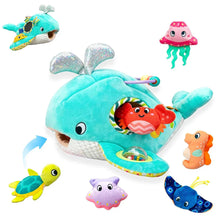 Load image into Gallery viewer, Soft Baby Beehive Toy with 5 Sensory Rattles for 6-12 Months