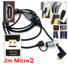 Load image into Gallery viewer, 2in1 USB & Type-C to Micro / Mini HDMI-compatible Video Capture Card Live Streaming Cable for Sony Canon Nikon Fuji Camera PC 4K