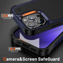 Load image into Gallery viewer, Business Black Shockproof Armor Case for iPhone 14 Pro Max 14 Plus 13 12 Hard Cover Heavy Duty Case Shockproof Ultra-Slim Non-slip iPhone Powerful Protective Phone Case for iPhone