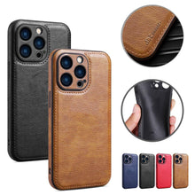 Load image into Gallery viewer, Luxury PU leather Phone Case For iPhone 14 13 Pro Max 12Pro 11Pro Max 13 12 Pro XS MAX XR X SE 7 8 plus Fashion Back Cover Leather Back Case for iPhone 14 Pro Shockproof Cover for iPhone