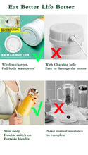 Load image into Gallery viewer, Portable Blender Juicer Bottle Mixer Electric Wireless Charge Mini Fruit Mixers Juicer Cup Blender Milkshake Juice Maker Machine Portable Mini Blender with Wireless Charging for Home, Office & Outdoor Juicer