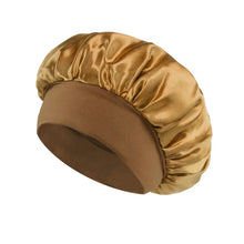 Load image into Gallery viewer, Women’s Satin Sleep Bonnet – Silk Hair Bonnet Wide Band