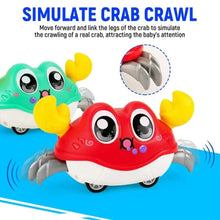Load image into Gallery viewer, Interactive Crawling Crab Toy - Double Return Force & Bubble Simulation | Fun Baby Sensory Toy for Toddlers